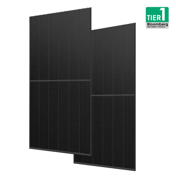 Placa Solar 685W-705W Bifacial G12 N-Type Full Black | Marco Plata Malla Blanca