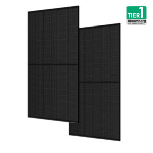 Placa Solar 490-510W Bifacial G12 N-Type Full Negro | Marco Plata Malla Blanca