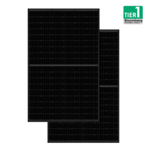Placa Solar 420-440W Bifacial N-Type Full Negro | Marco Plata Malla Blanca