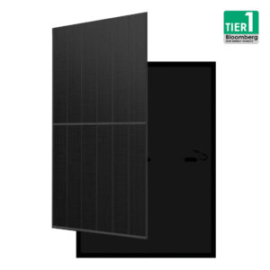 Placa Solar 685-705W Monofacial G12 N-Type Full Negro | Marco Negro Malla Blanca | Marco Plata Malla Blanca