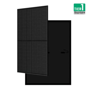 Placa Solar 490W a 510W Monofacial G12 N-Type Full Negro | Marco Negro Malla Blanca | Marco Plata Malla Blanca